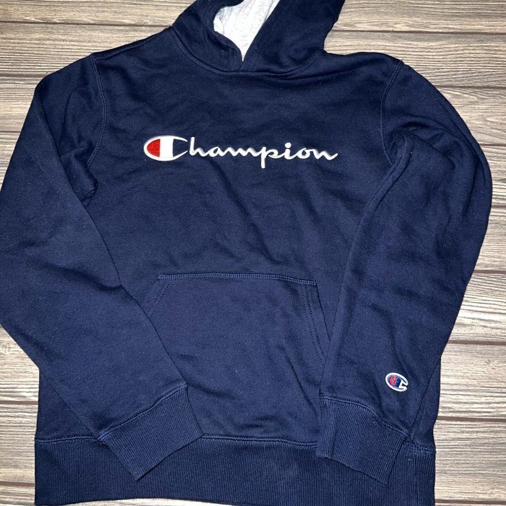 LN Boys Champion Blue Hoodie Size Large